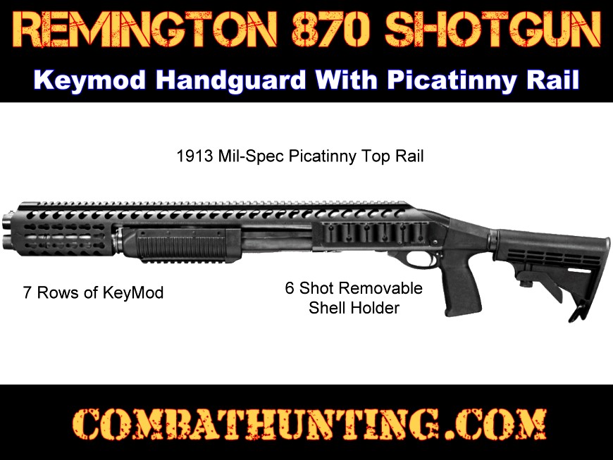 Remington 870 Tactical Rail System Keymod style=