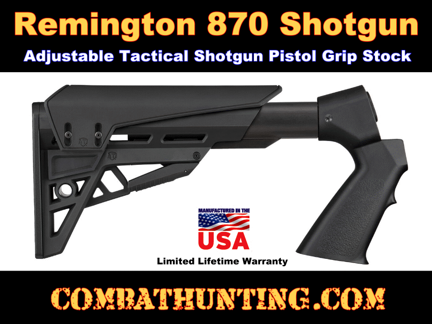 ATI Remington 870 Tactical Pistol Grip Stock Shotforce Adjustable TactLite style=