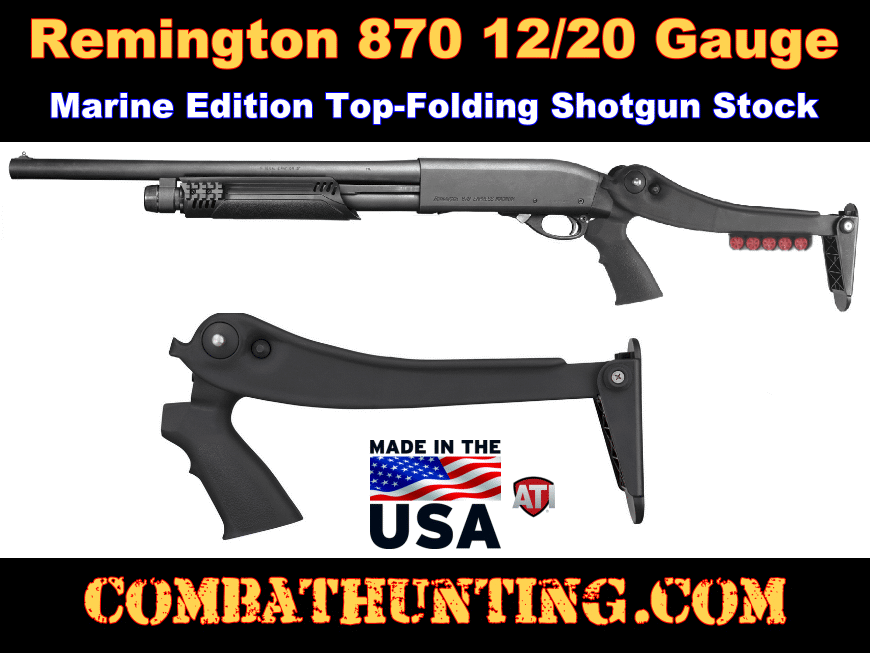 Remington 870 Shotgun Marine Top Folding Stock style=