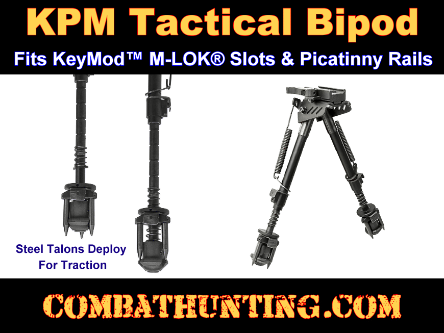 Bipod For AR-15 M&P 15 Sport Fits M-lok, KeyMod, Picatinny Rail Handguards style=