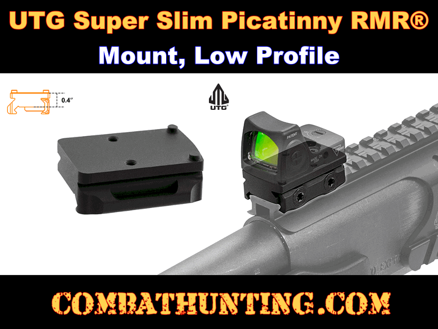 Mt Rmrxs Utg Super Slim Picatinny Rmr Mount Low Profile Scope Mounts