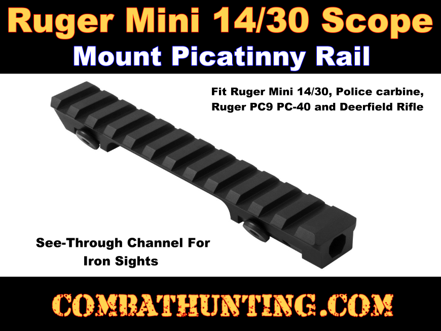 NcSTAR MRUBV2 RUGER® MINI 14/MINI 30 RANCH RIFLE GEN2 PICATINNY SCOPE RAIL MOUNT 