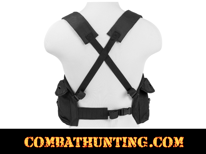 Ncstar AK47 Chest Rig Six Mag Black style=