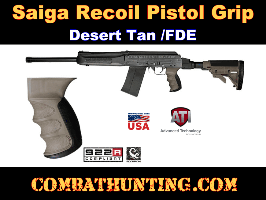 Saiga Firearms Scorpion Tactical Pistol Grip Tan style=