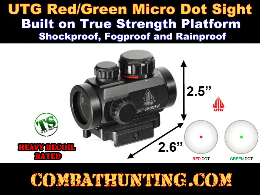 Tactical ShotgunRed/Green Micro Dot Sight QD Mount style=