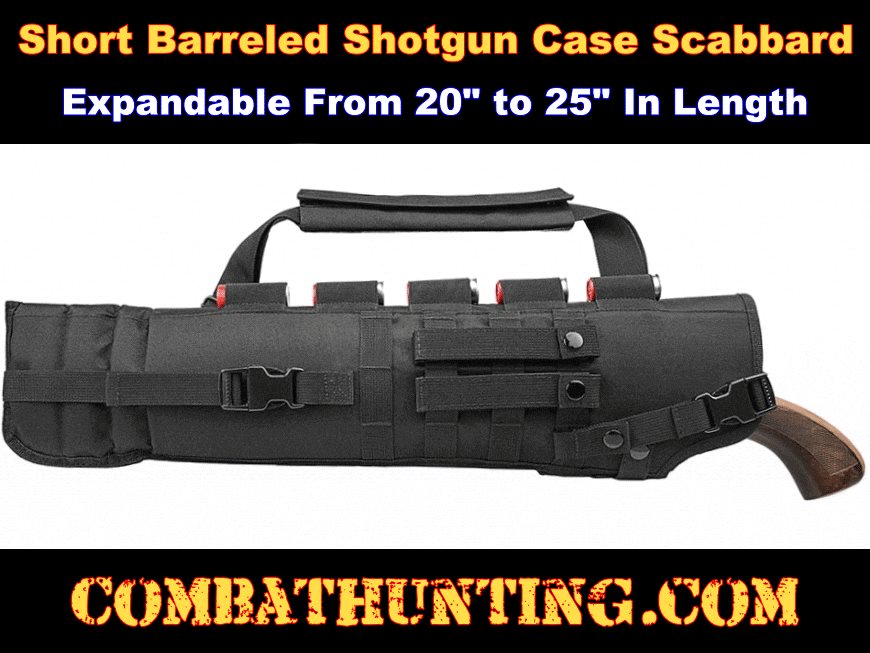 Short Barrel Shotgun Scabbard Tactical Black style=