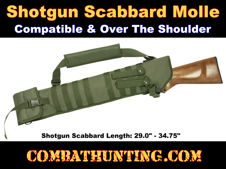 Tactical Shotgun Scabbard Green style=