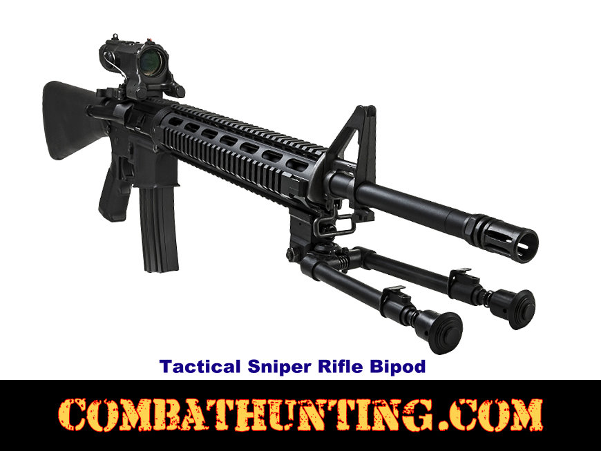 Tactical Rifle Universal Bipod With Quick Release Mount style=