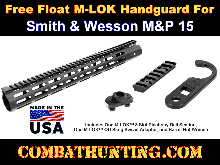 Smith and Wesson M&P 15 Free Float Handguard M-LOK 15 inch style=