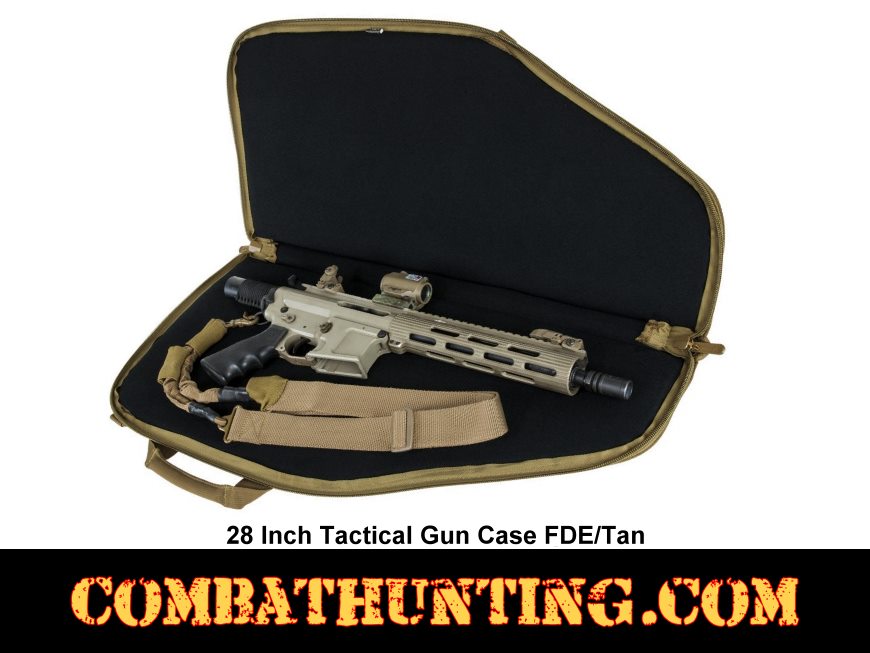 NcStar Vism CVCP2961T TAN 28" Padded Lockable Subgun Rifle Gun Case Mag Pouch 