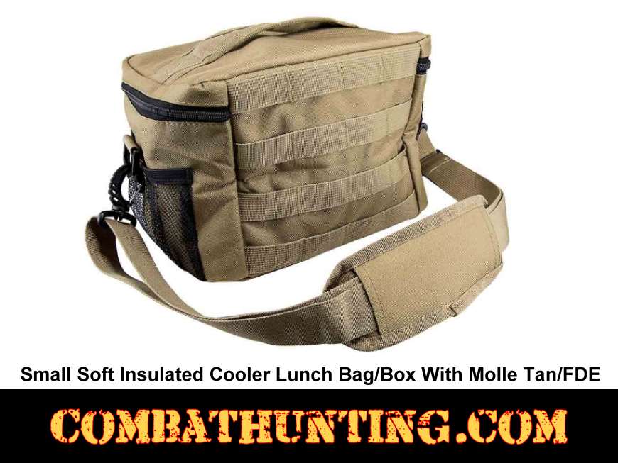 VISM Tactical Lunchbox Cooler MED w/ MOLLE Lunch Bag Insulated Ice Chest TAN~ 