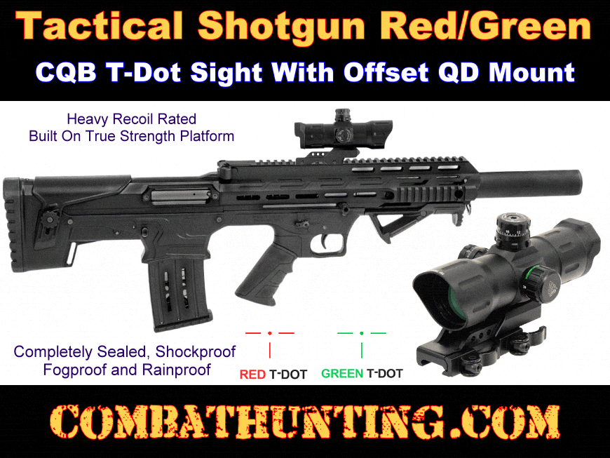 Tactical Shotgun Red/Green Dot Sight style=