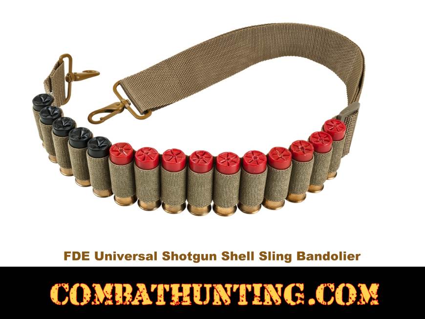 Bandolier Shotgun Sling-FDE style=