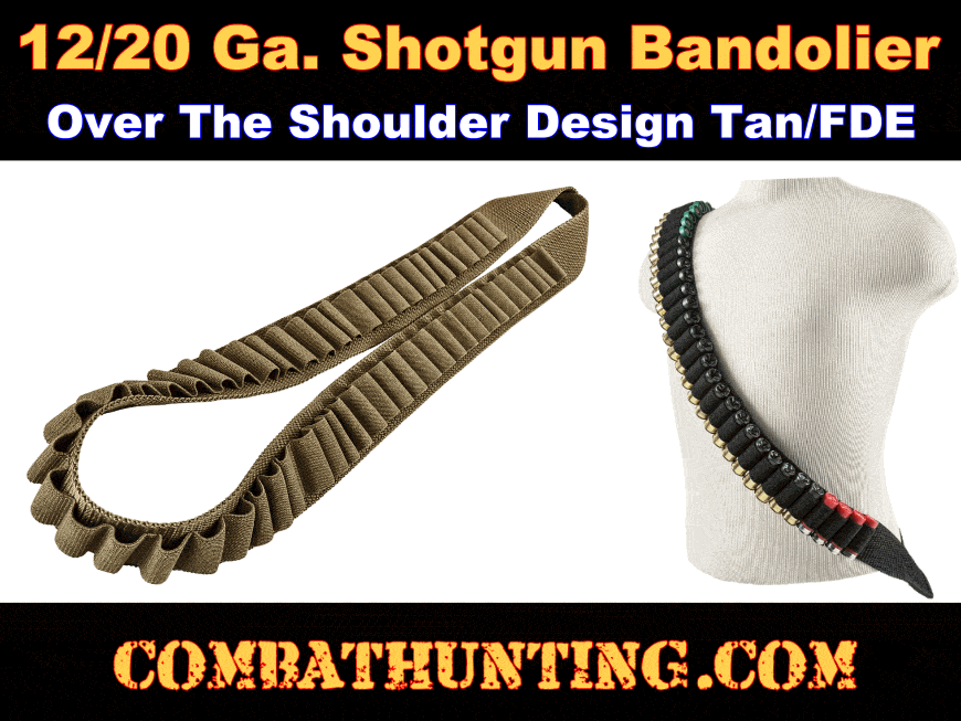 Bandoleer 56 rounds for Mosseberg Remington Stoeger Benelli Shotgun 