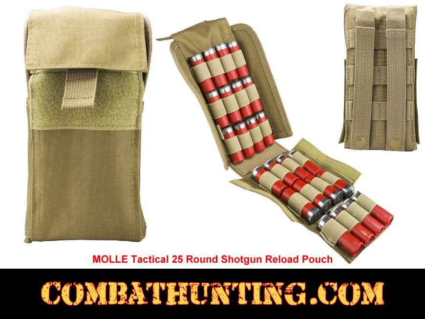 Tactical Molle/belt Shotgun Shotshell Reload Ammo Pouch Holder For 12gauge 