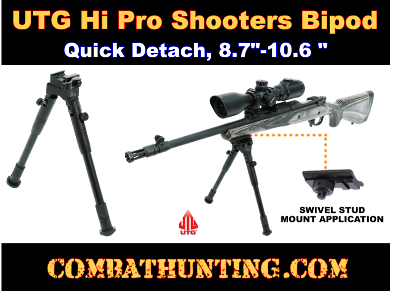 Tactical rifle Bipod Hi Pro Shooters Bipod QD 8.7