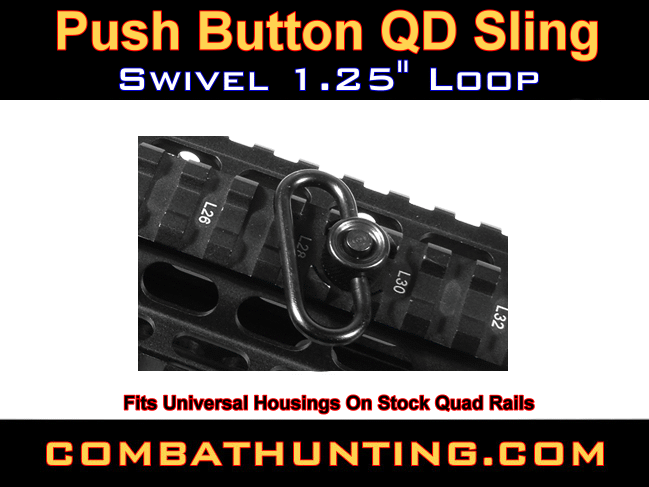 UTG Standard Push Button QD Sling Swivel 1.25