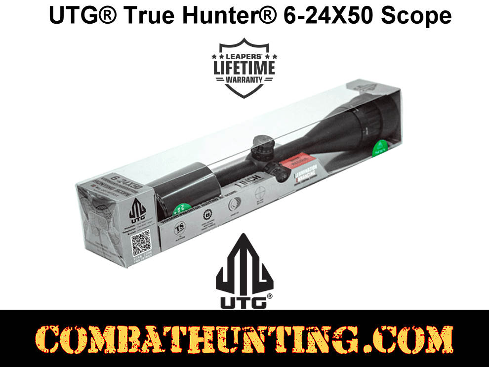 UTG 6-24X50Hunter Scope AO Illuminated Mil Dot SCP-U6245AOIEW