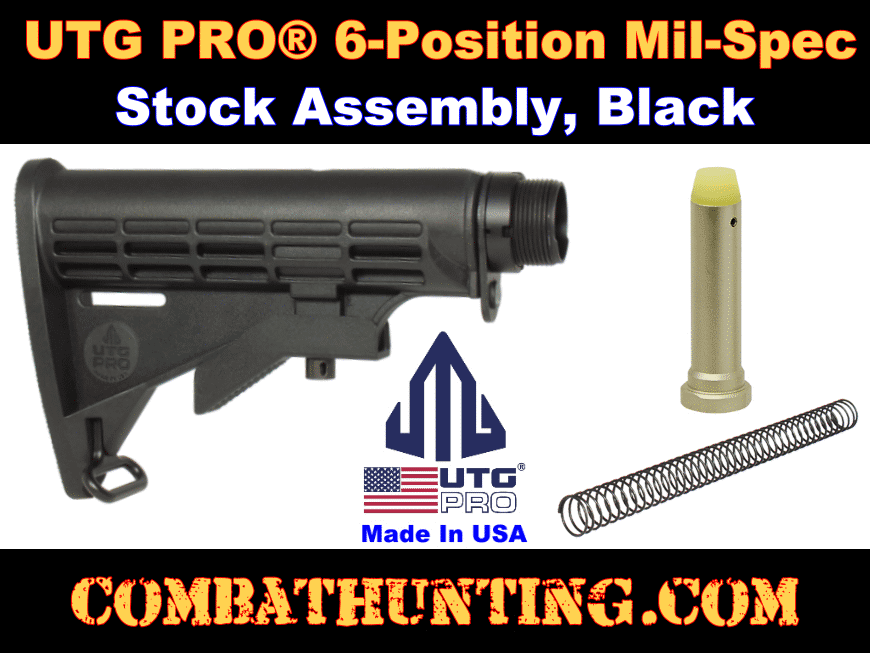 UTG PRO Stock KIt AR-15 Mil-Spec 6 Position Collapsible Stock Assembly style=