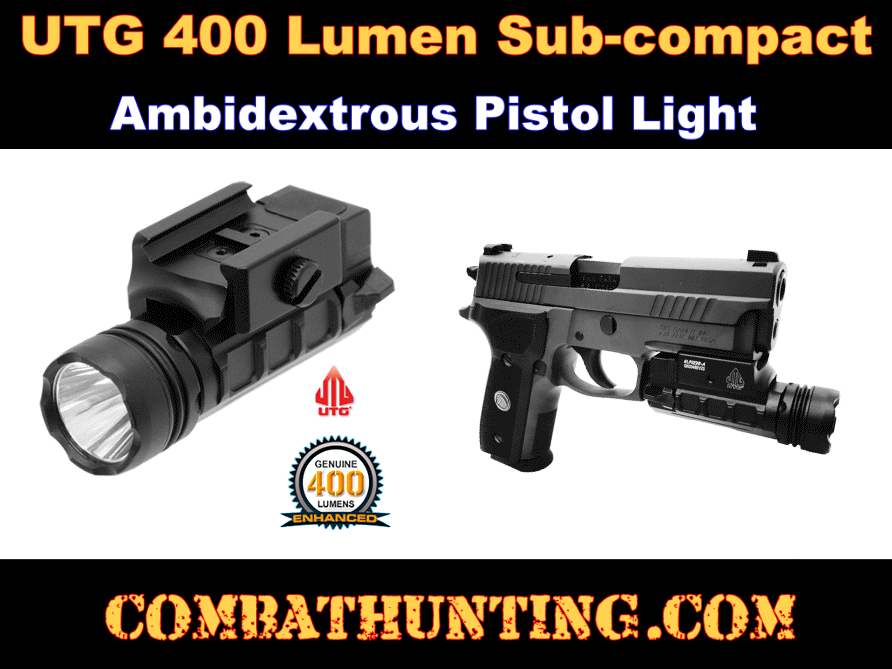 UTG 400 Lumen Sub-compact LED Ambi Pistol Light style=