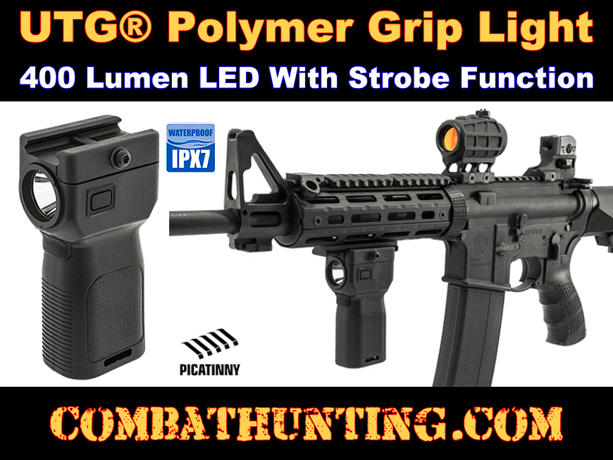 UTG® Polymer Grip Light 400 Lumen with Strobe style=
