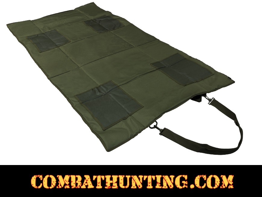 Roll Up Padded Shooting Mat Green style=