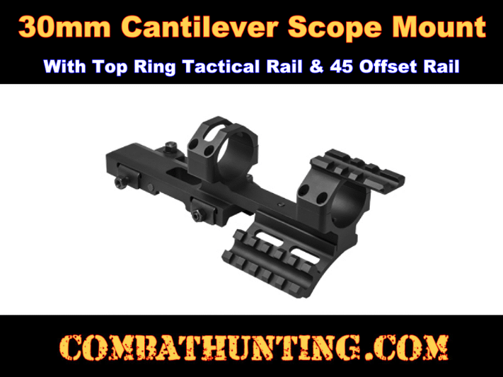 VISM 30mm Cantilever Scope Mount With Tactical Rig Rails QD style=