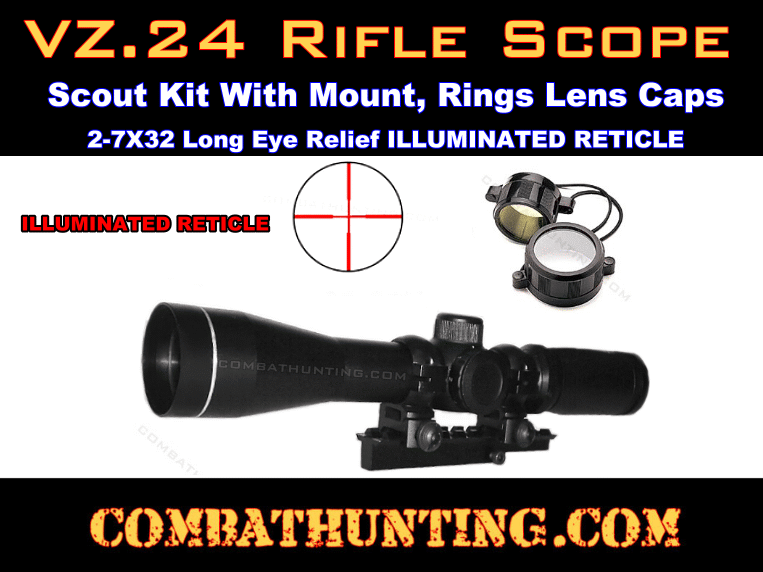 VZ 24 Mauser Scope 2-7x32 and Mount Kit style=
