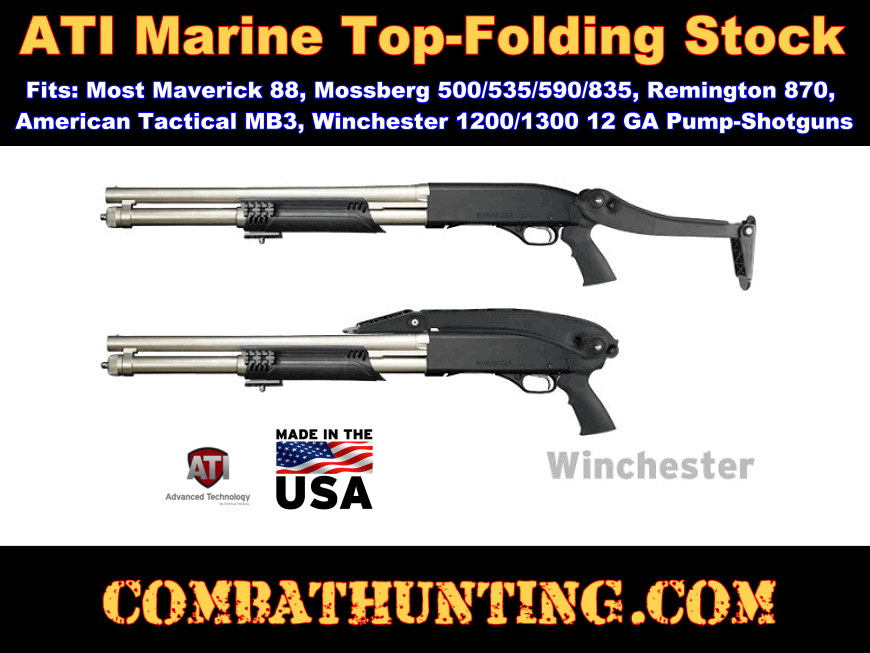 Winchester 1200/1300 Marine Tactical Top Folding Stock With Grip style=