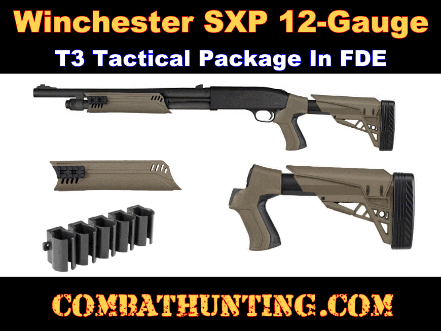 Winchester SXP Stock and Forend In Flat Dark Earth style=