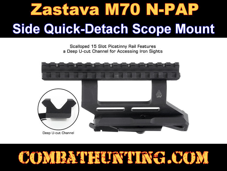 Zastava M70 N-PAP Scope Mount UTG® QD AK Side Mount style=
