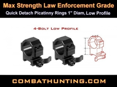 Quick Detach Picatinny Rings 1