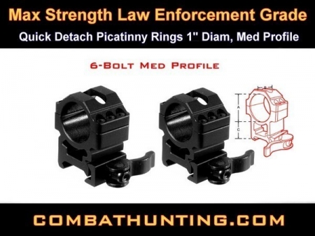 Quick Detach Picatinny Rings 1