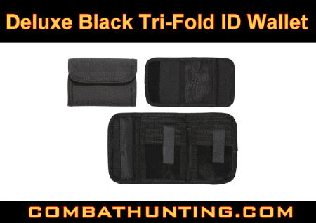 Deluxe SWAT Black Tri-Fold ID Wallet