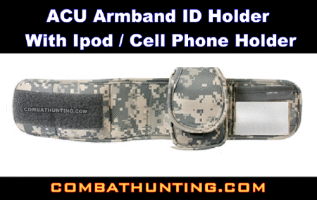 ACU Armband ID Holder With Ipod/Cell Phone Holder