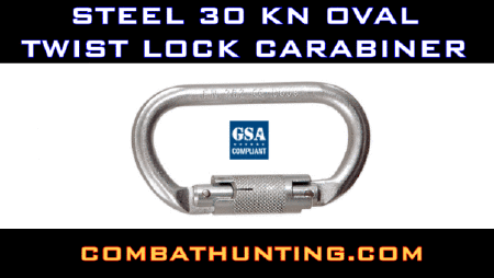 Steel 30 KN Oval Twist Lock Carabiner