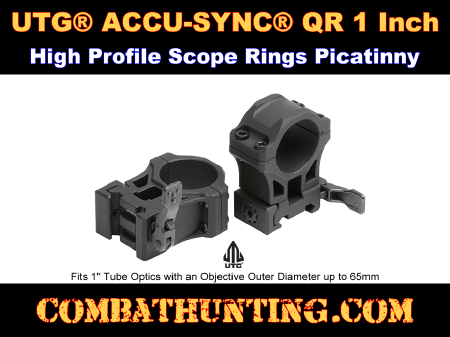 1 Inch Scope Rings For Picatinny Rail UTG® QR High Profile