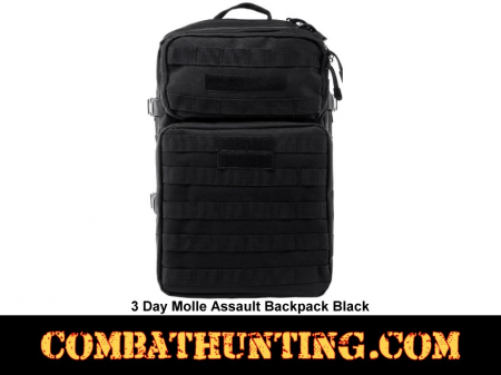 3 Day Molle Assault Backpack Black