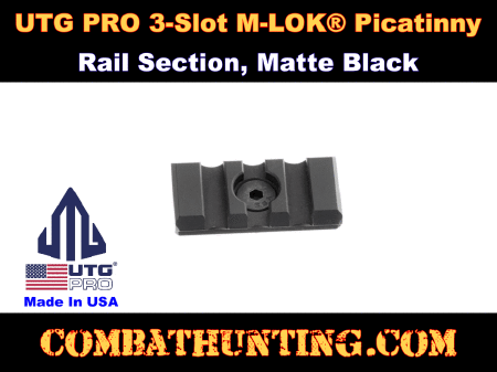 UTG PRO 3-Slot M-LOK® Picatinny Rail Section Matte Black