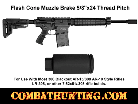 308 Muzzle Brake 5/8x24 Flash Cone