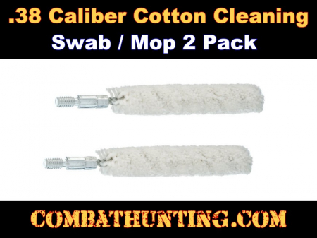 .38/35 Caliber Bore Swab Mop 2 Pack