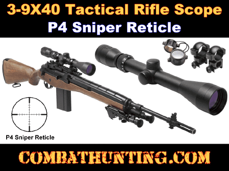 3-9x40 Riflescope P4 Sniper Reticle