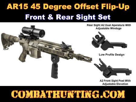 AR-15 45 Degree Offset Flip Up Iron Sight Set