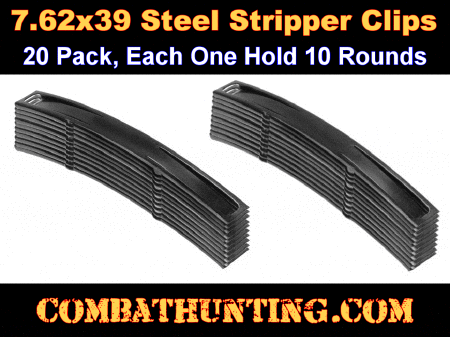 7.62x39 Steel Stripper Clips 20 Pack