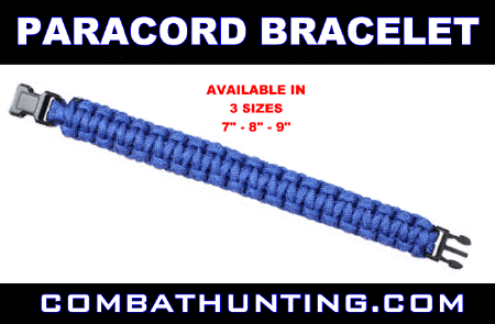 Paracord Bracelet Royal Blue Size 8 Inches