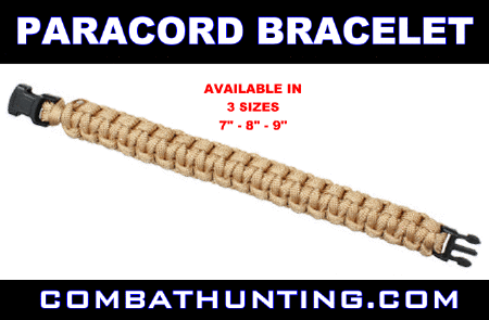 Paracord Bracelet Coyote Size 9 Inches