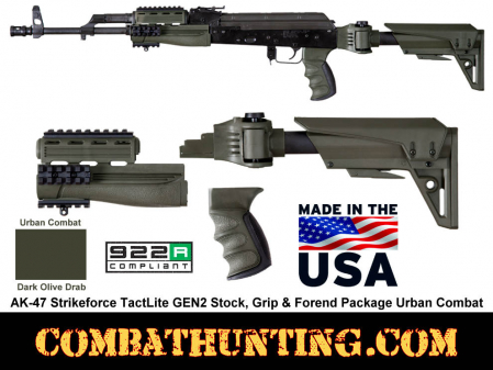 AK-47 Strikeforce TactLite GEN2 Stock & Forend Package Urban Combat