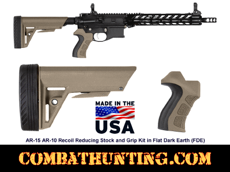 AR-15 Furniture Kit FDE M4 Stock & Grip Combo Flat Dark Earth