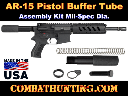 AR-15 Pistol Buffer Tube and Spring Kit Complete Assembly