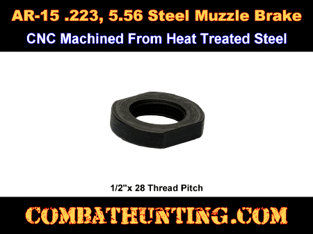 AR15 Jam Nut Black Steel 1/2x28mm